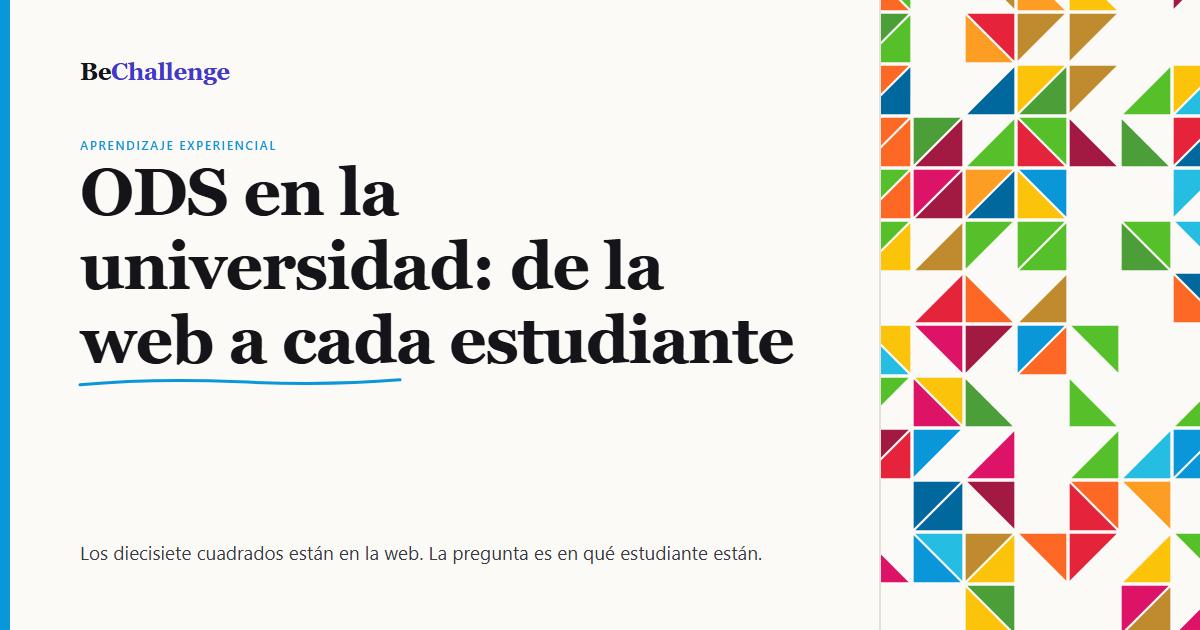 ODS en la universidad: del informe institucional a la huella en cada estudiante