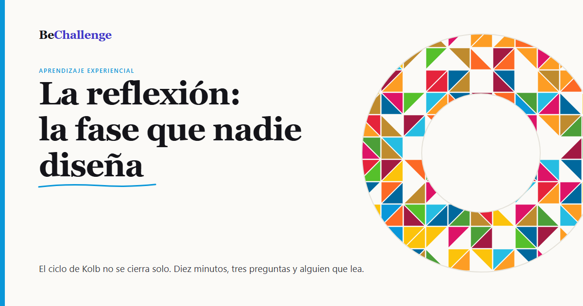 La reflexión en el aprendizaje experiencial: el ciclo de Kolb y cómo diseñarla para que deje rastro